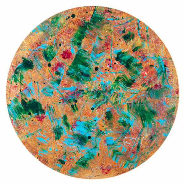 #119 - L'astre naissant December 2017 Acrylic paint on canvas (50cm diameter)