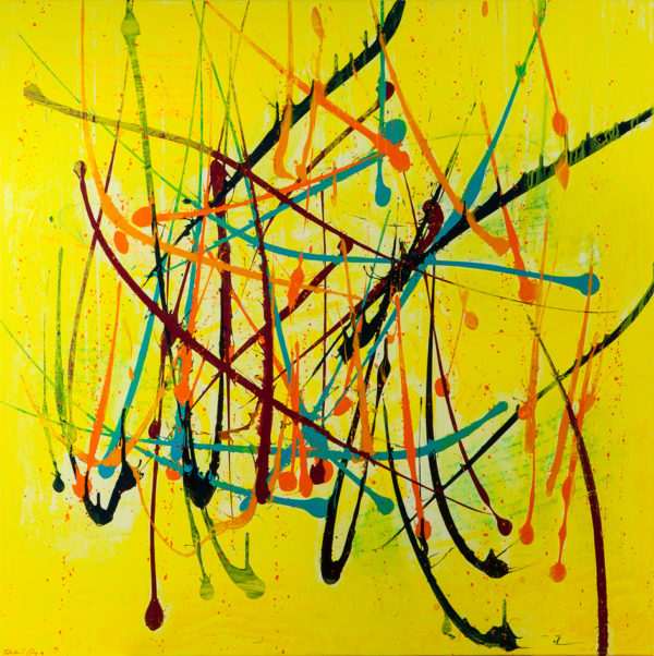 #129 - Intentions 2018 January 2018 Acrylic paint on canvas (100cm x 100cm)