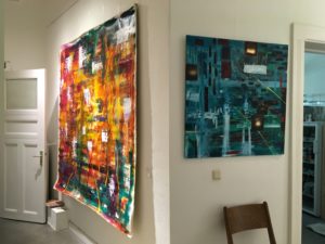 Two of my largest paintings displayed at Galeríeka in the next three months