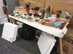 Display of some my tools at a workshop in April 2018