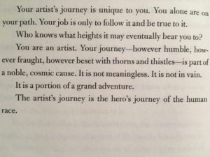 Quote from page 168 of The Artist's Journey by Steven Pressfield
