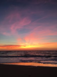 Sunset on Westerland beach, Sylt, North Sea, Germany Photo by Mathilde Berry