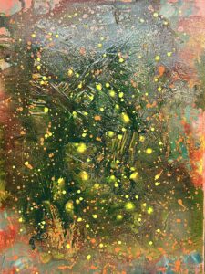 Title: Cosmic Glitter II
Series: Universe
Medium: Mixed media on gallery-wrapped canvas 
Size: 50cm x 70cm