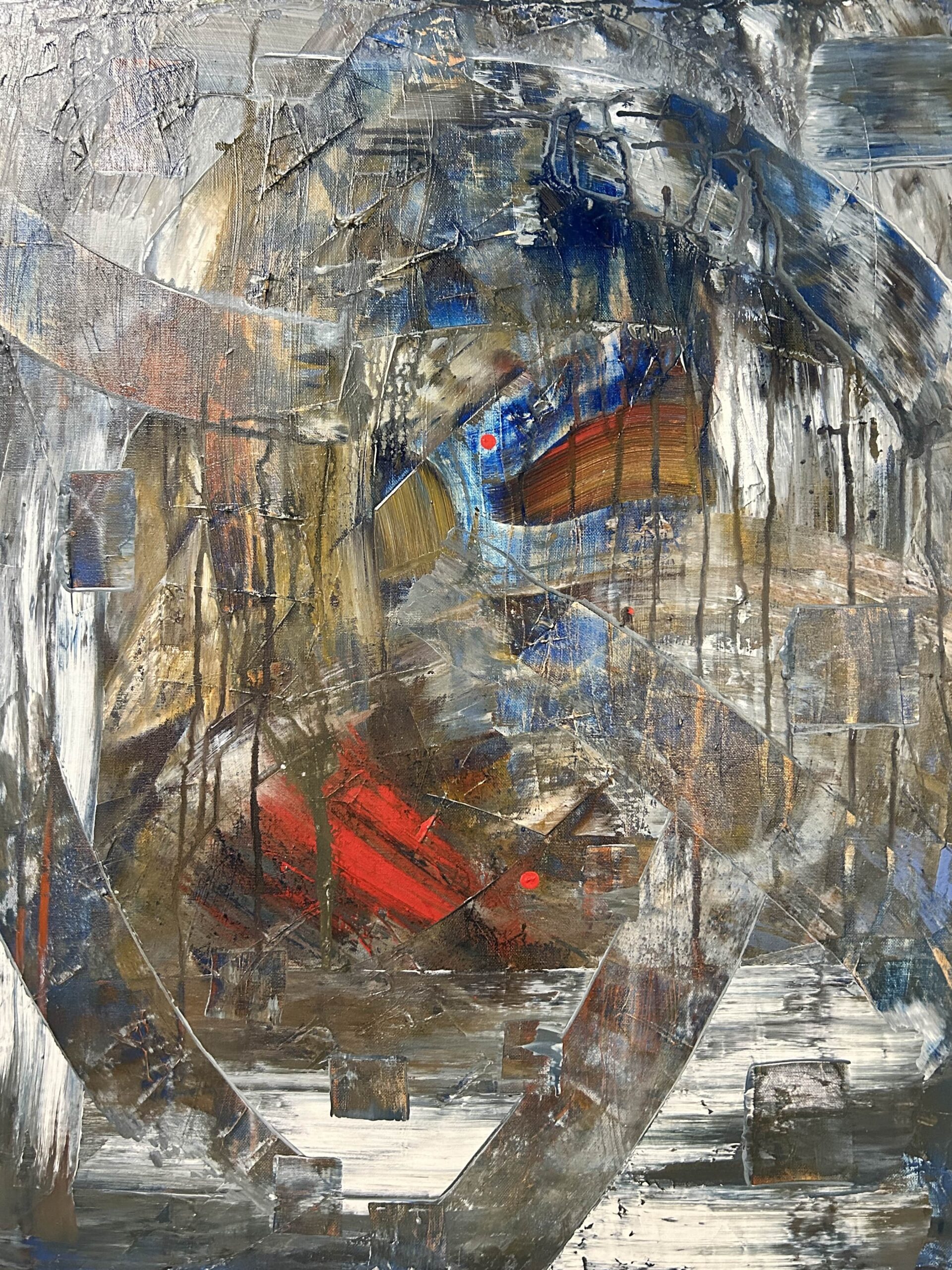 Title: Unblocking Series: Chaos Medium: Acrylic on gallery-wrapped canvas Size: 50cm x 70cm