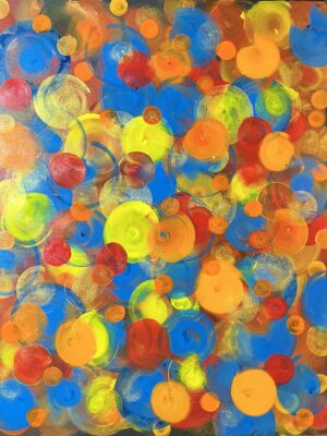 Title: Here comes the sun Series: Universe Medium: Acrylic paint on gallery-wrapped canvas Size: 100cm x 80cm